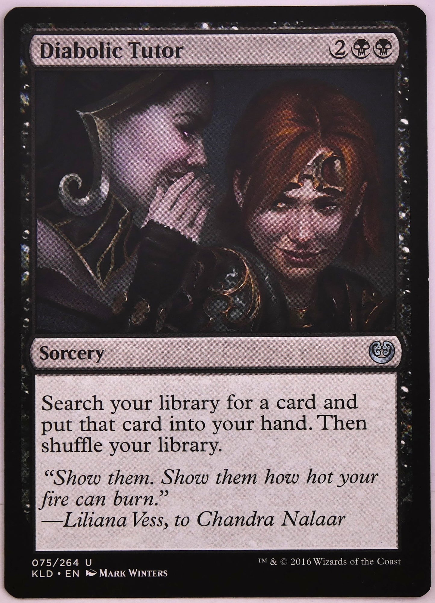 Diabolic Tutor KLD 75 regular finish MTG Tutor card from DM Vault Co.