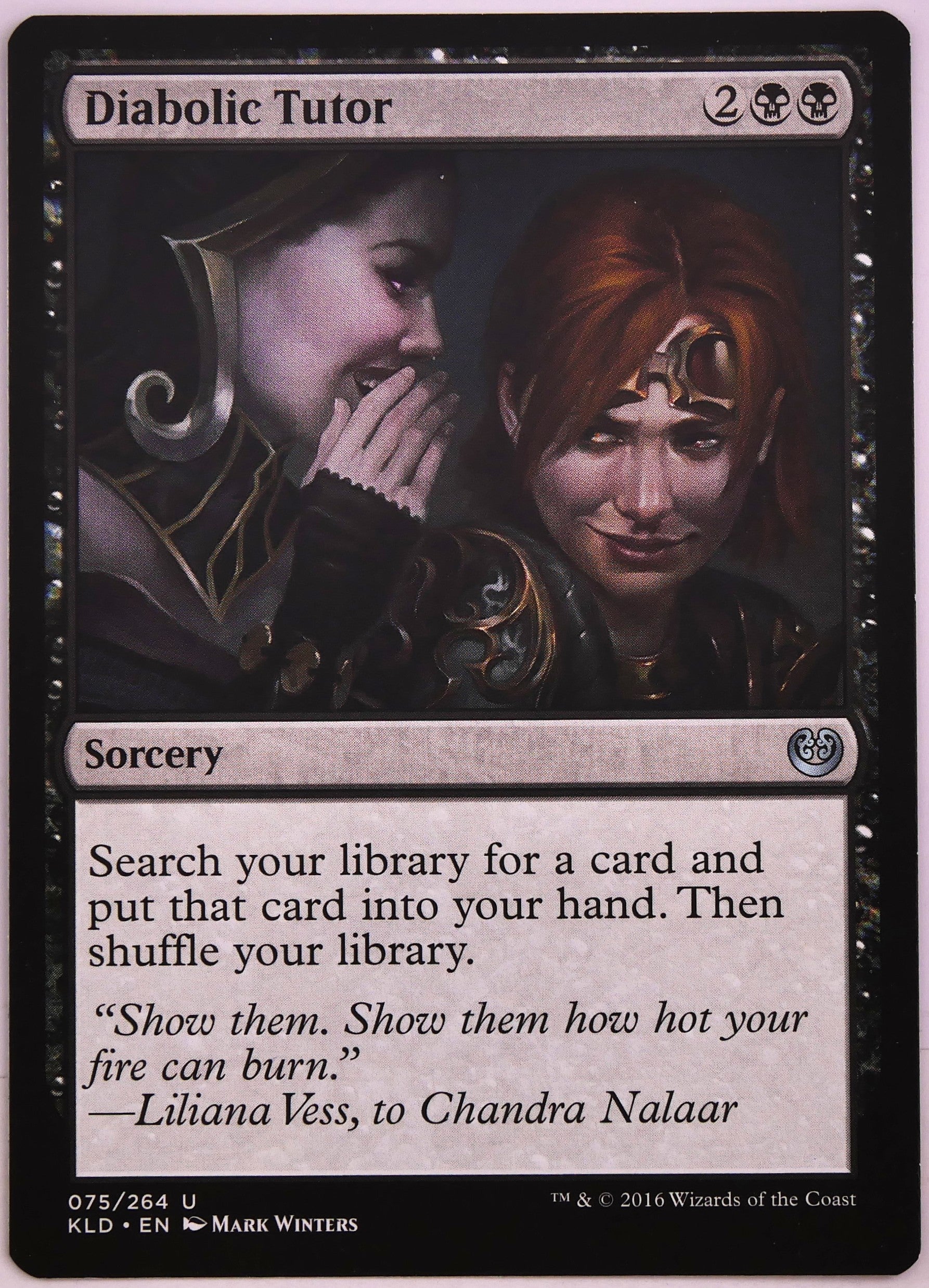 Diabolic Tutor KLD 75 regular finish MTG Tutor card from DM Vault Co.