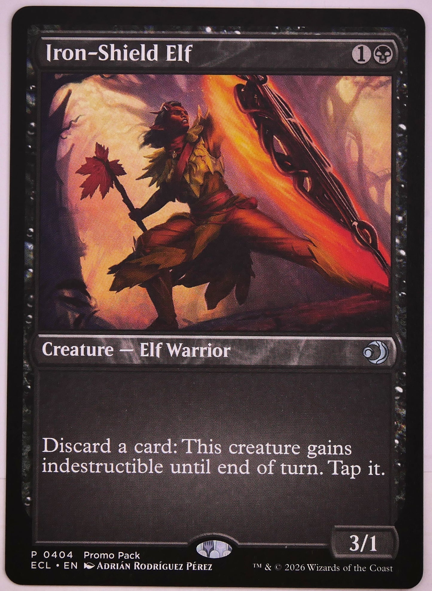 Iron-Shield Elf ECL P0404 showcase regular finish promo MTG Discard Outlet card from DM Vault Co