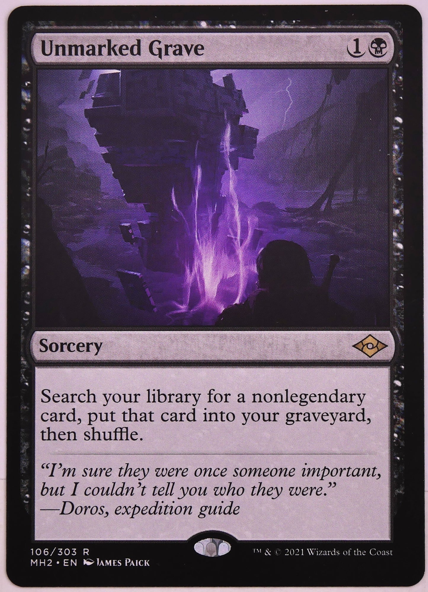 Unmarked Grave MH2 106 regular finish MTG Reanimator card from DM Vault Co
