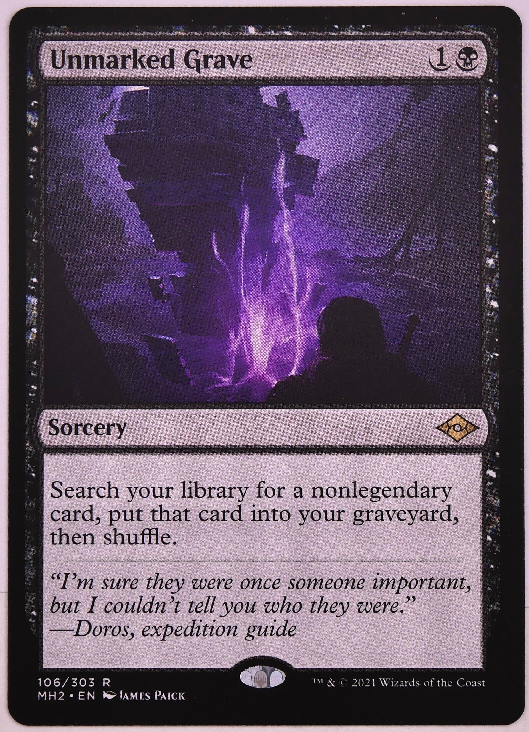 Unmarked Grave MH2 106 regular finish MTG Reanimator card from DM Vault Co