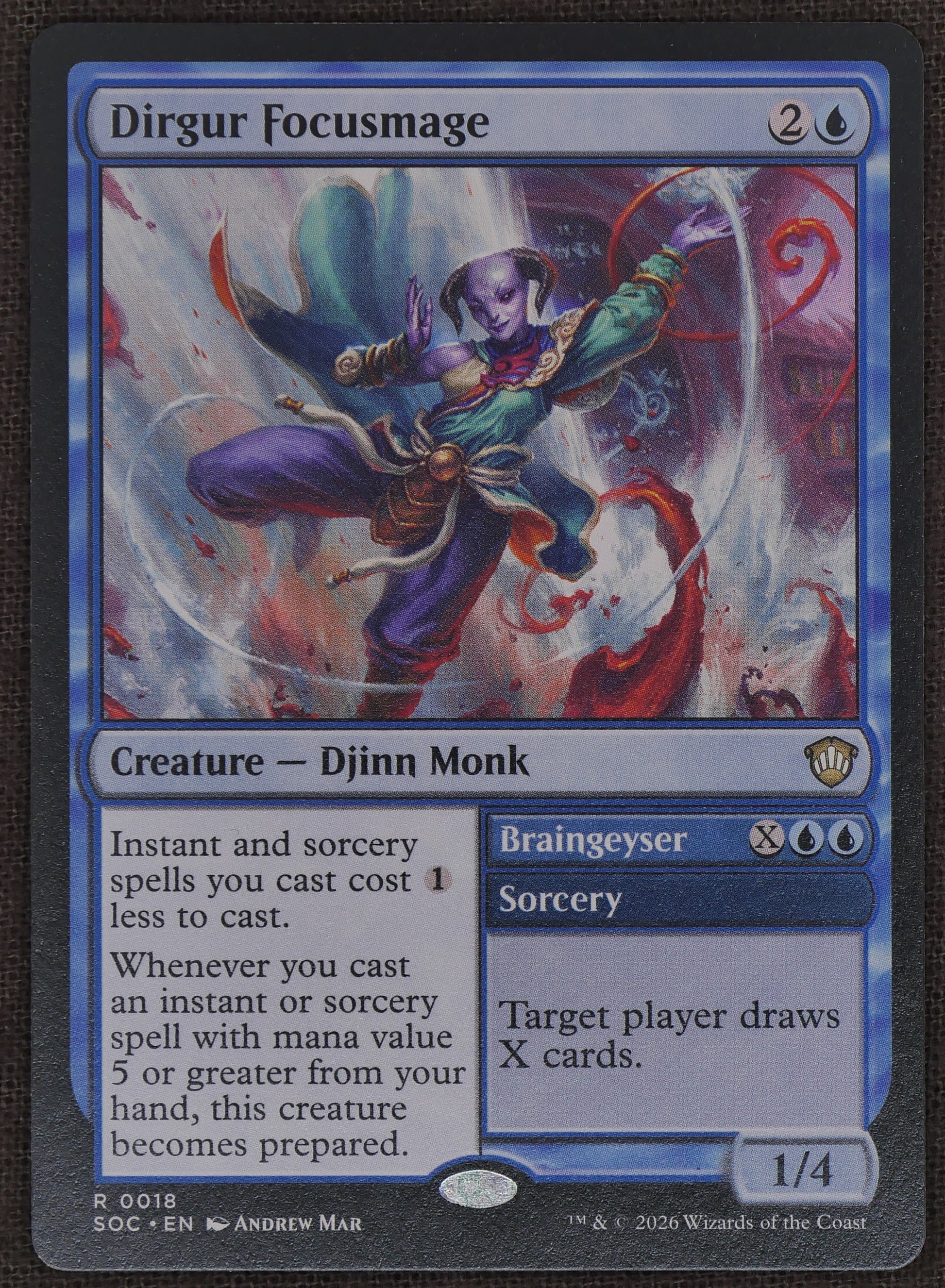 Dirgur Focusmage SOC #018 Rare from Spotlight on Commander.