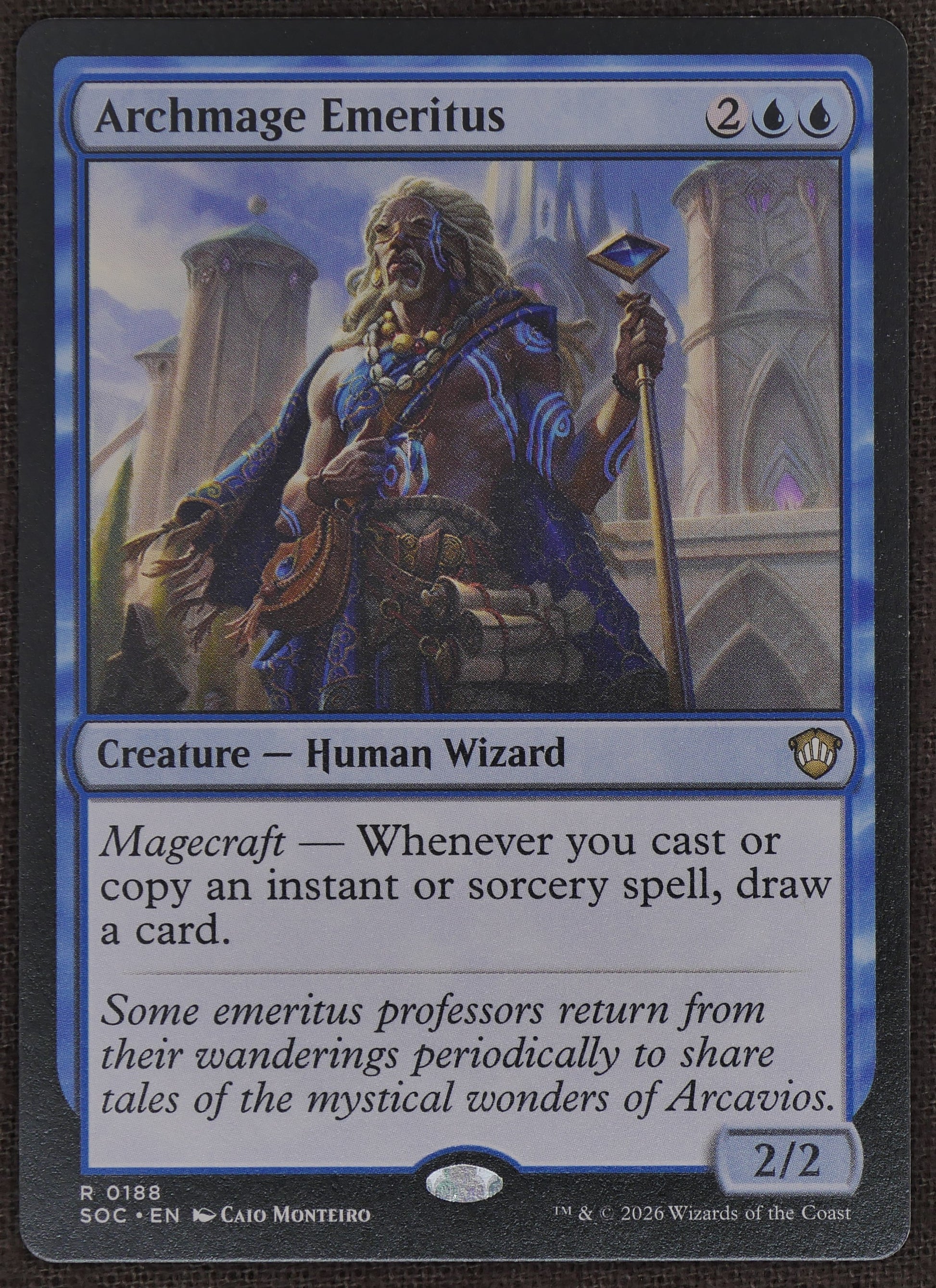 Archmage Emeritus SOC #188 Rare from Spotlight on Commander.