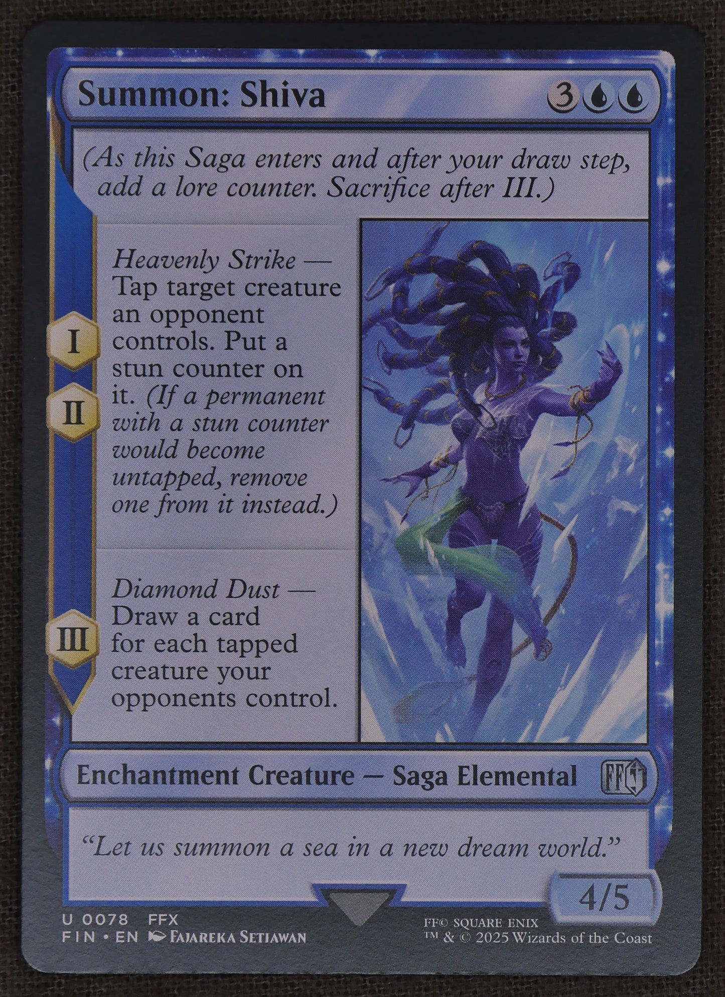 Summon: Shiva FIN #78 Regular from Final Fantasy.
