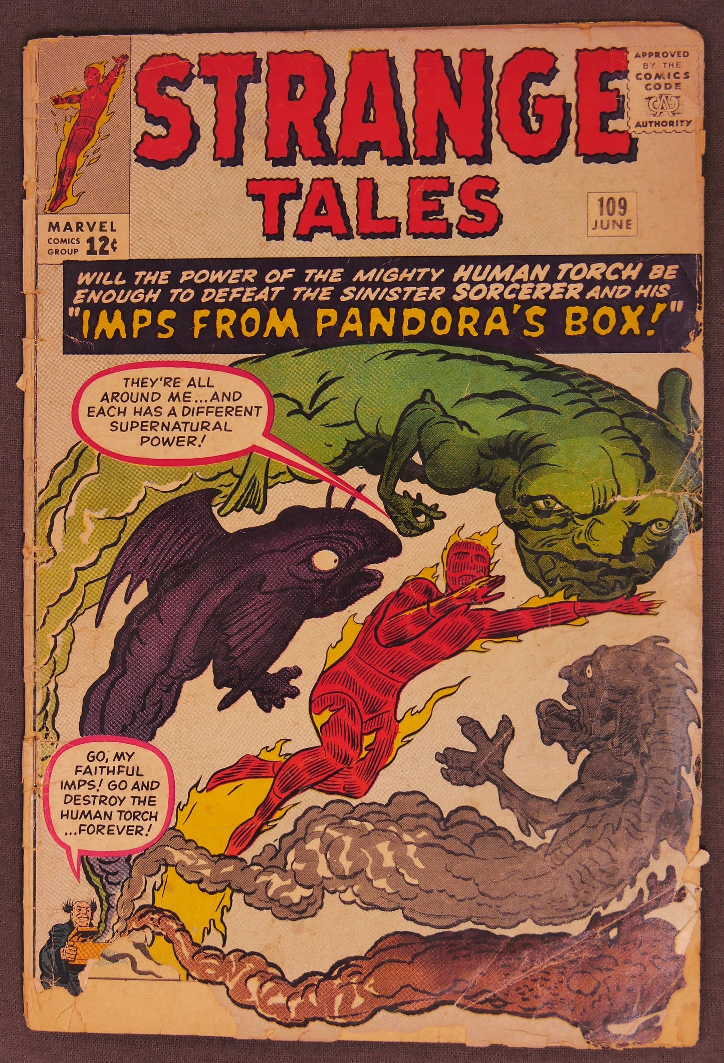 Strange Tales Marvel 4 Comic Lot #98 #109 #117 #134 Silver Age