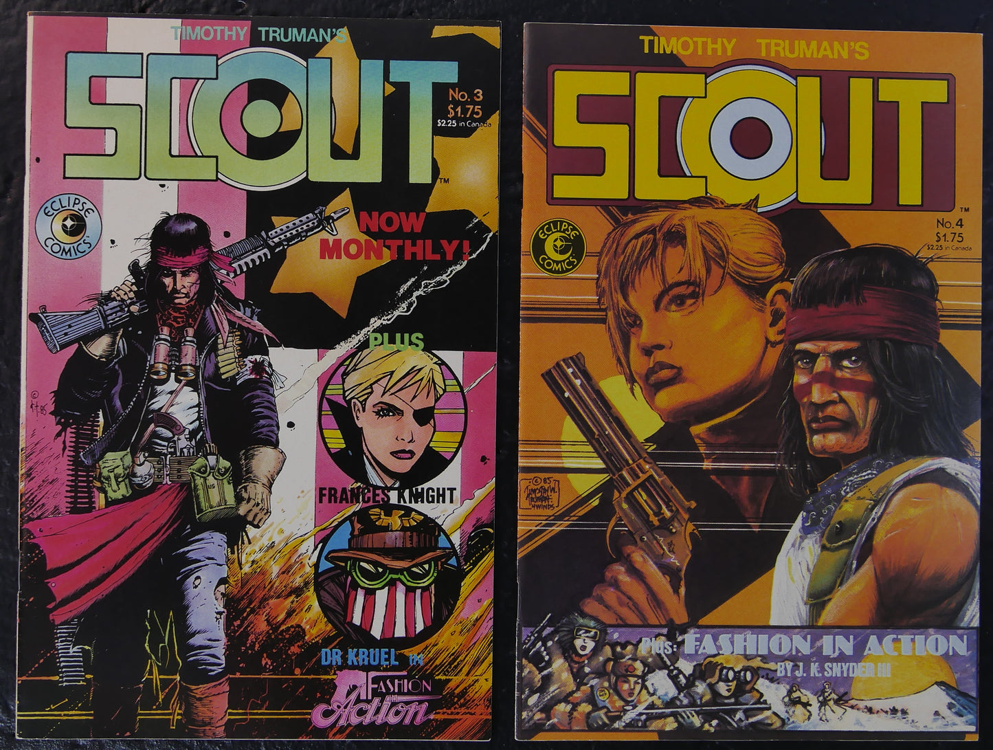 Scout #2-4 Comic Book Lot Eclipse 1985-1986 Timothy Truman