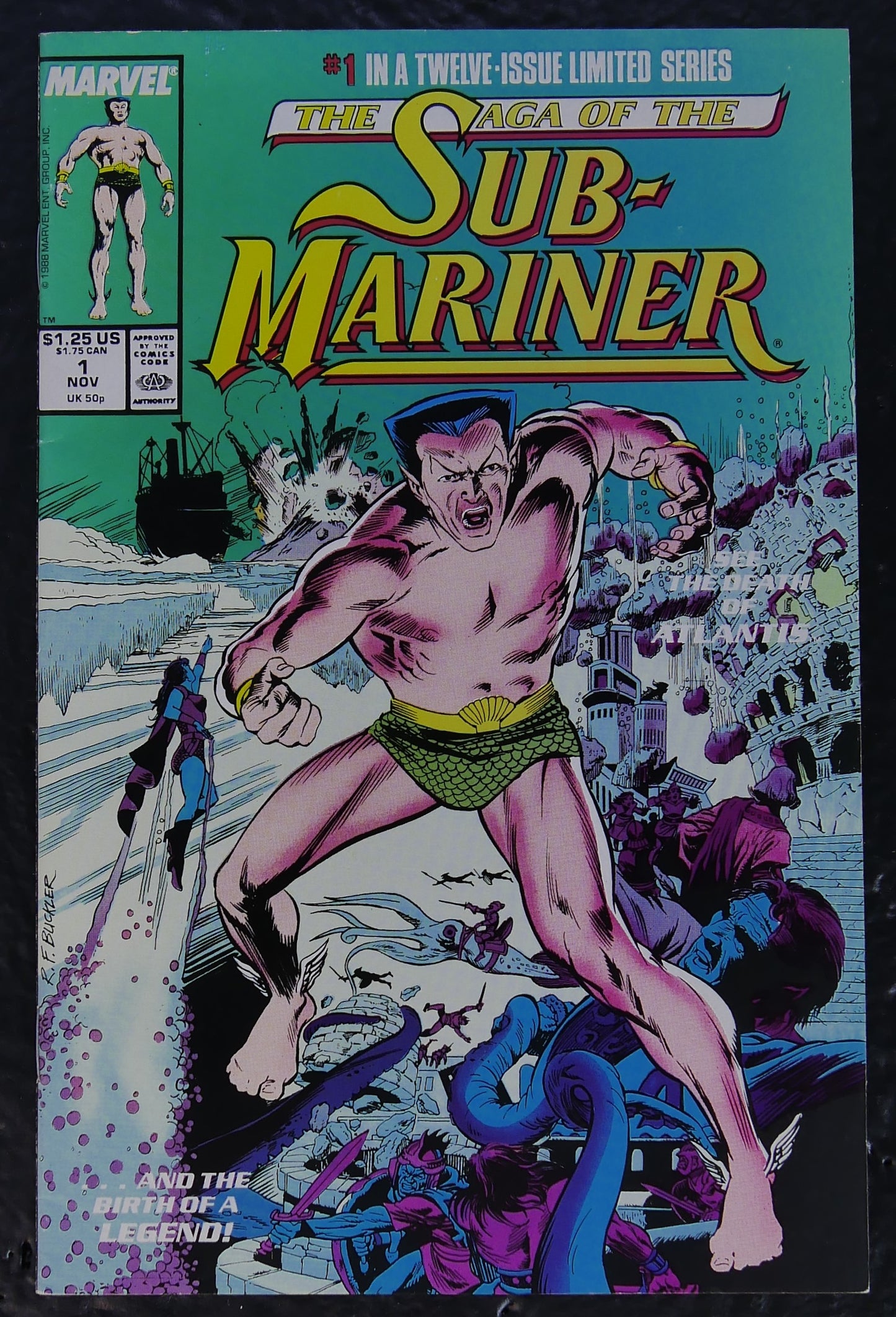 Saga of the Sub-Mariner #1-6 & #8 Comic Lot Marvel 1988 Namor Avengers