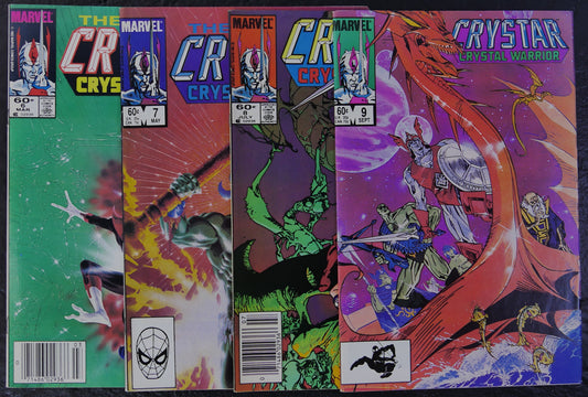Crystar Crystal Warrior #6-9 (1984) Marvel Comics four-comic lot