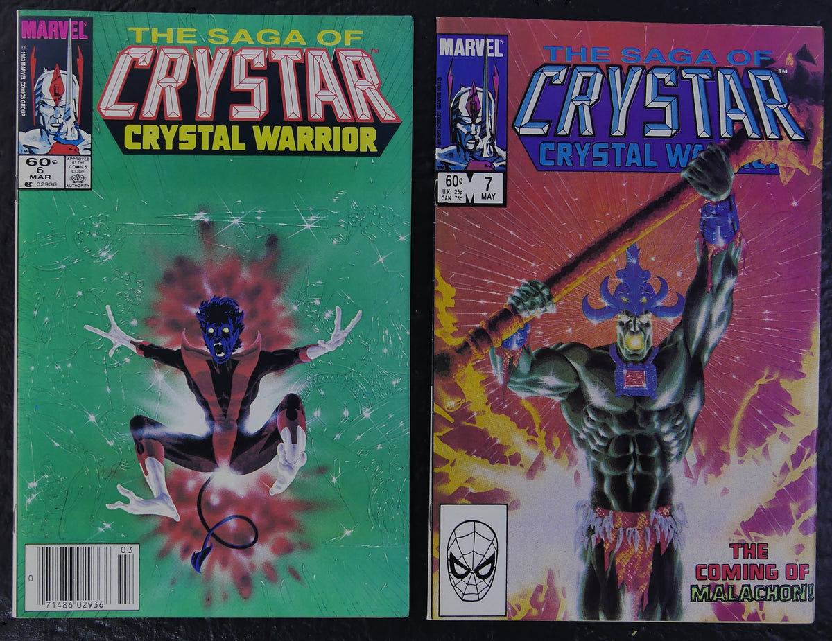Crystar Crystal Warrior #6-9 Marvel 1984 4-Comic Lot Chaos Wars Saga