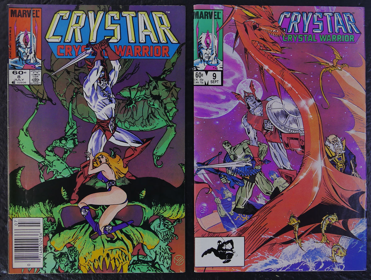 Crystar Crystal Warrior #6-9 Marvel 1984 4-Comic Lot Chaos Wars Saga