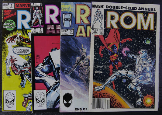 ROM Annual #1-4 complete Marvel Comics annual comic lot featuring all four annual issues