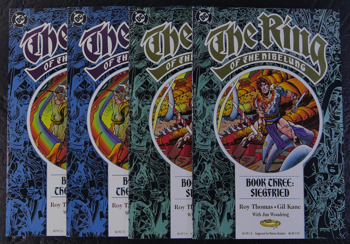 The Ring of the Nibelung #2 and #3 DC Comics four-comic bundle with two copies of each Gil Kane cover