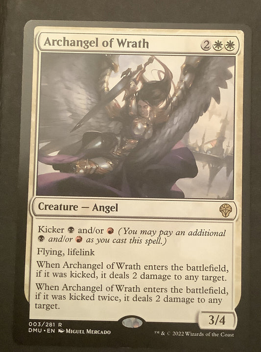 Archangel of Wrath 003/281 Dominaria United rare Angel MTG card