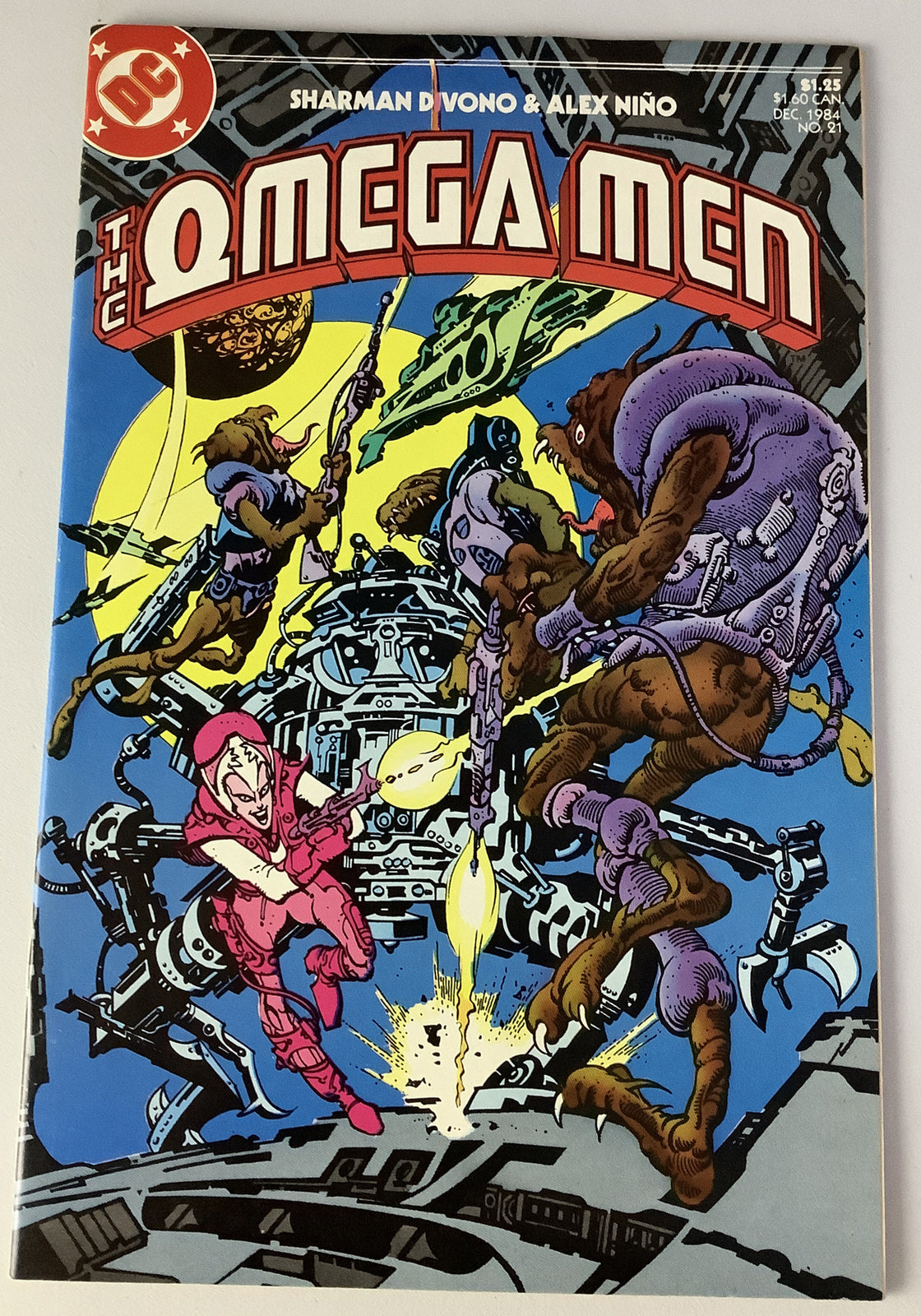 The Omega Men 21 DC Comics 1984 Alex Nino and Sharman DiVono sci-fi comic cover