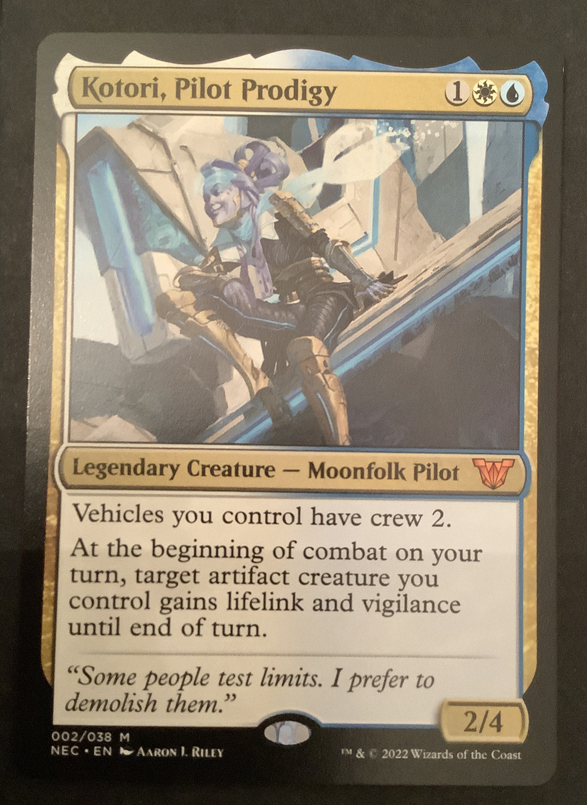 Kotori, Pilot Prodigy MTG card from Kamigawa Neon Dynasty Commander NEC 2 by DM Vault Co