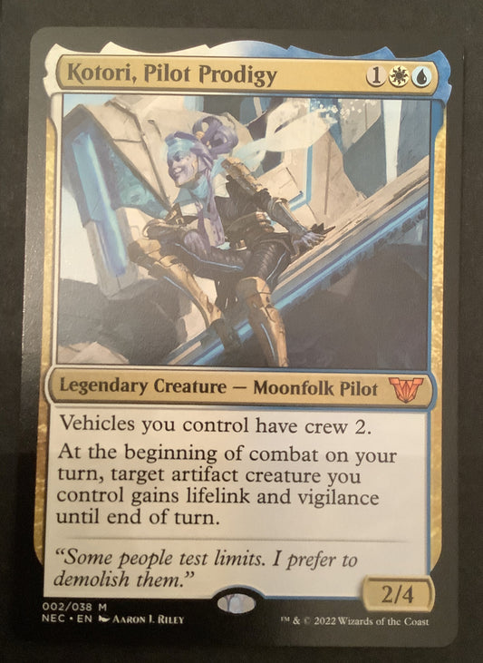 Kotori, Pilot Prodigy MTG card from Kamigawa Neon Dynasty Commander NEC 2 by DM Vault Co