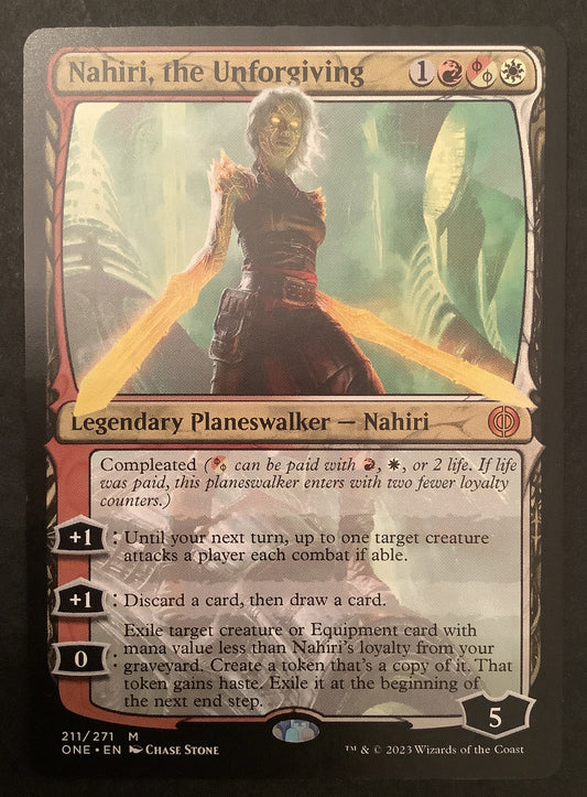 Nahiri, the Unforgiving ONE 211 regular finish Magic the Gathering legendary planeswalker card.