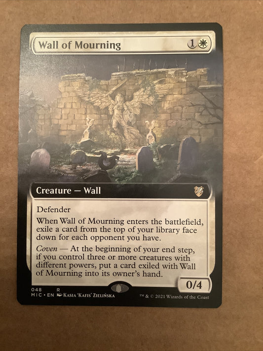 Magic: The Gathering Wall of Mourning Extended Art — Commander Innistrad MIDH