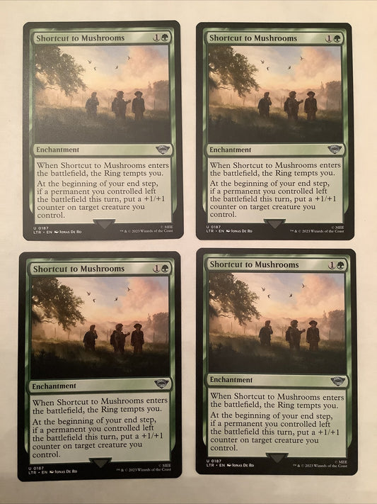 MTG LOTR: x4 Shortcut to Mushrooms (Enchantment) Uncommon 0187