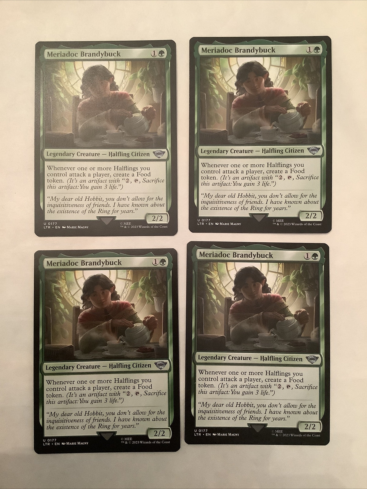 MTG LOTR: X4 Meriadoc Brandybuck (Legendary Creature) Uncommon 0177