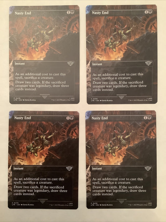 Nasty End x4 Extended Art regular finish LTR 416 MTG playset