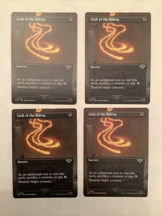 Lash of the Balrog extended art Magic the Gathering Lord of the Rings sorcery cards