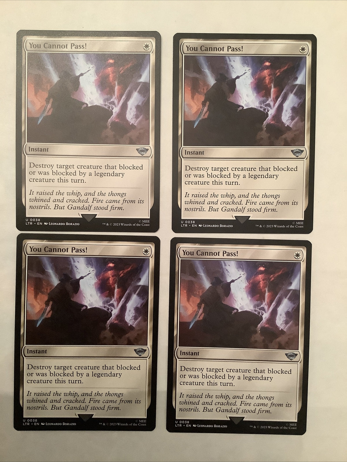 You Cannot Pass! x4 Playset LTR #38 Regular from The Lord of the Rings: Tales of Middle-earth.