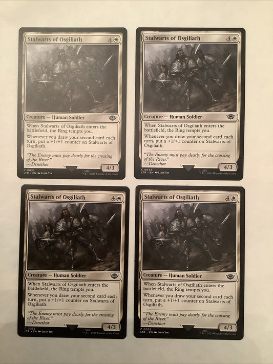 Stalwarts of Osgiliath x4 LTR 033 Regular Finish Playset from The Lord of the Rings: Tales of Middle-earth.