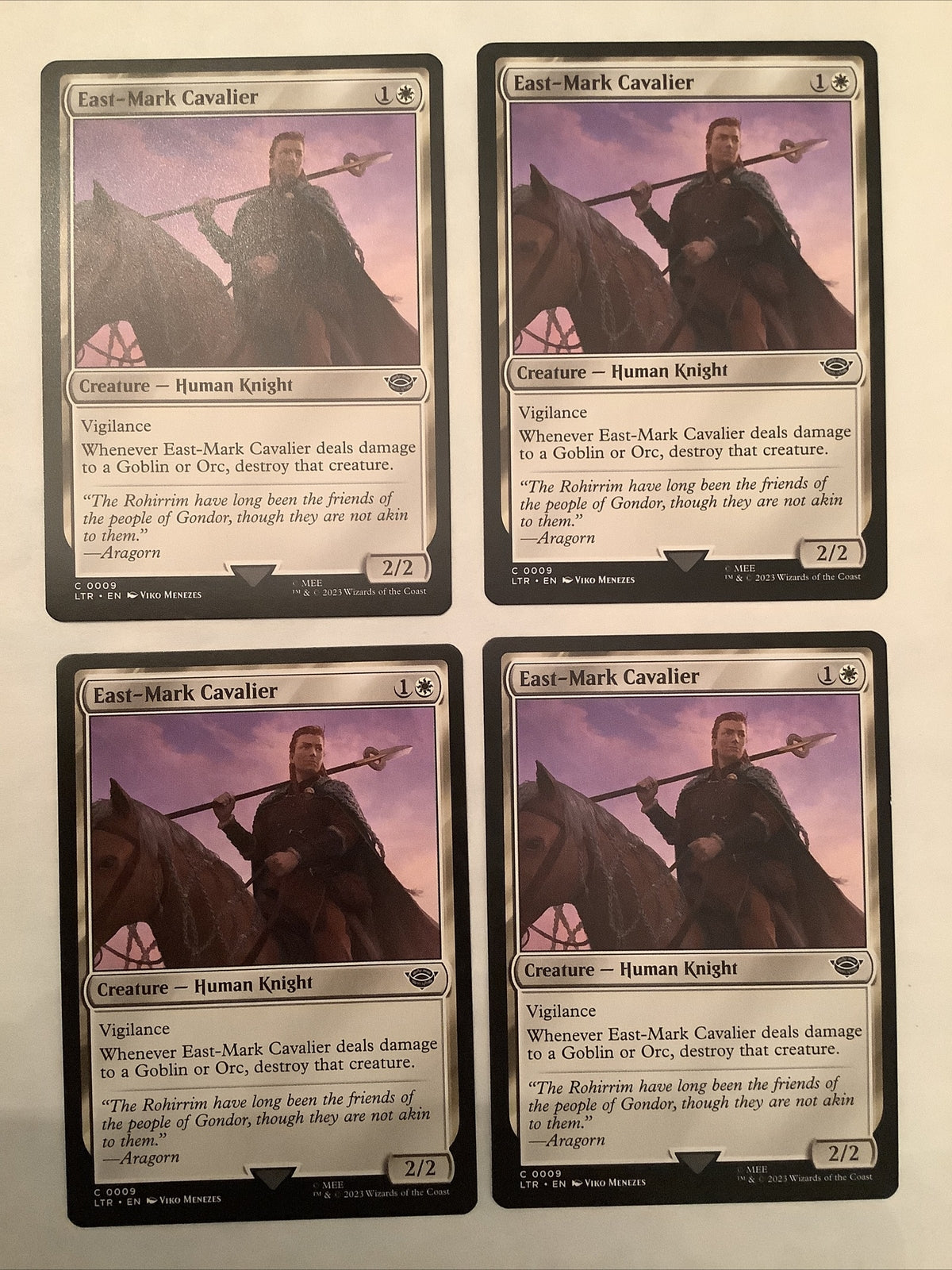 Magic: The Gathering East-Mark Cavalier – x4 playset – LOTR
