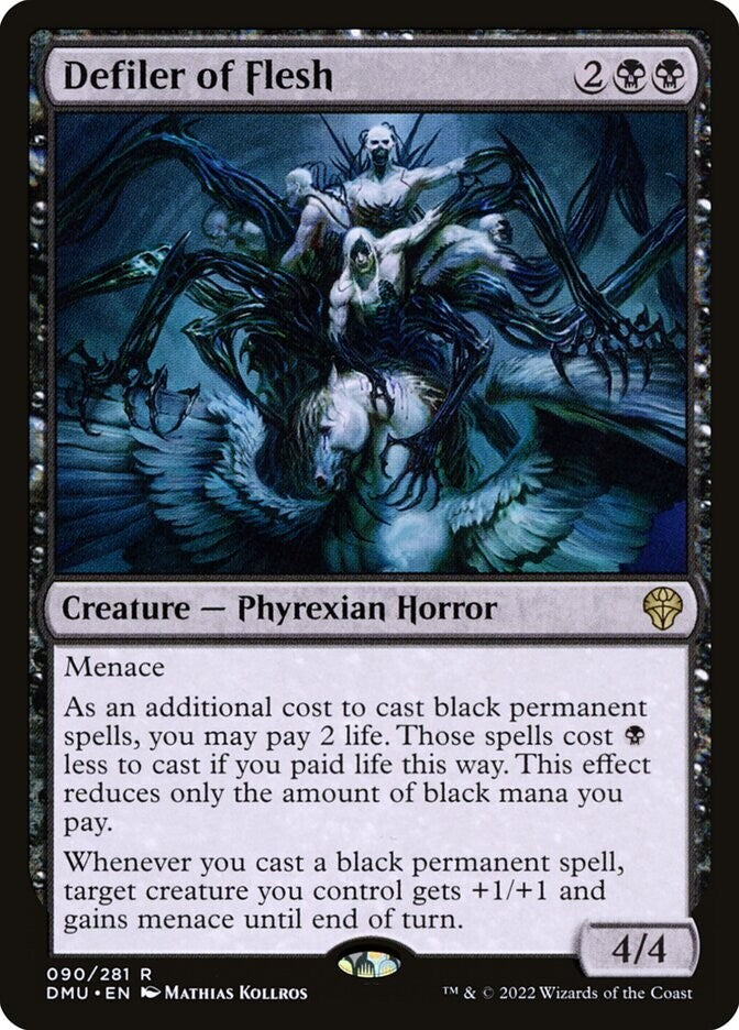 Defiler of Flesh DMU 090 regular finish Magic the Gathering card