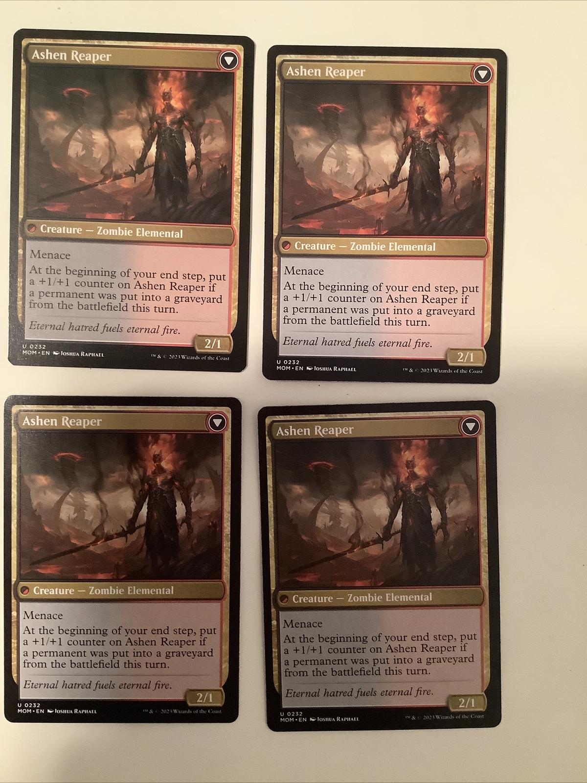 MTG MOM: x4 Invasion of Azgol   Ashen Reaper (Battle Siege) 0232 Uncommon