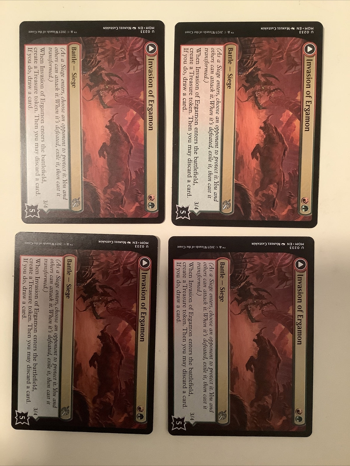 Invasion of Ergamon Truga Cliffcharger MTG Battle Siege card lot