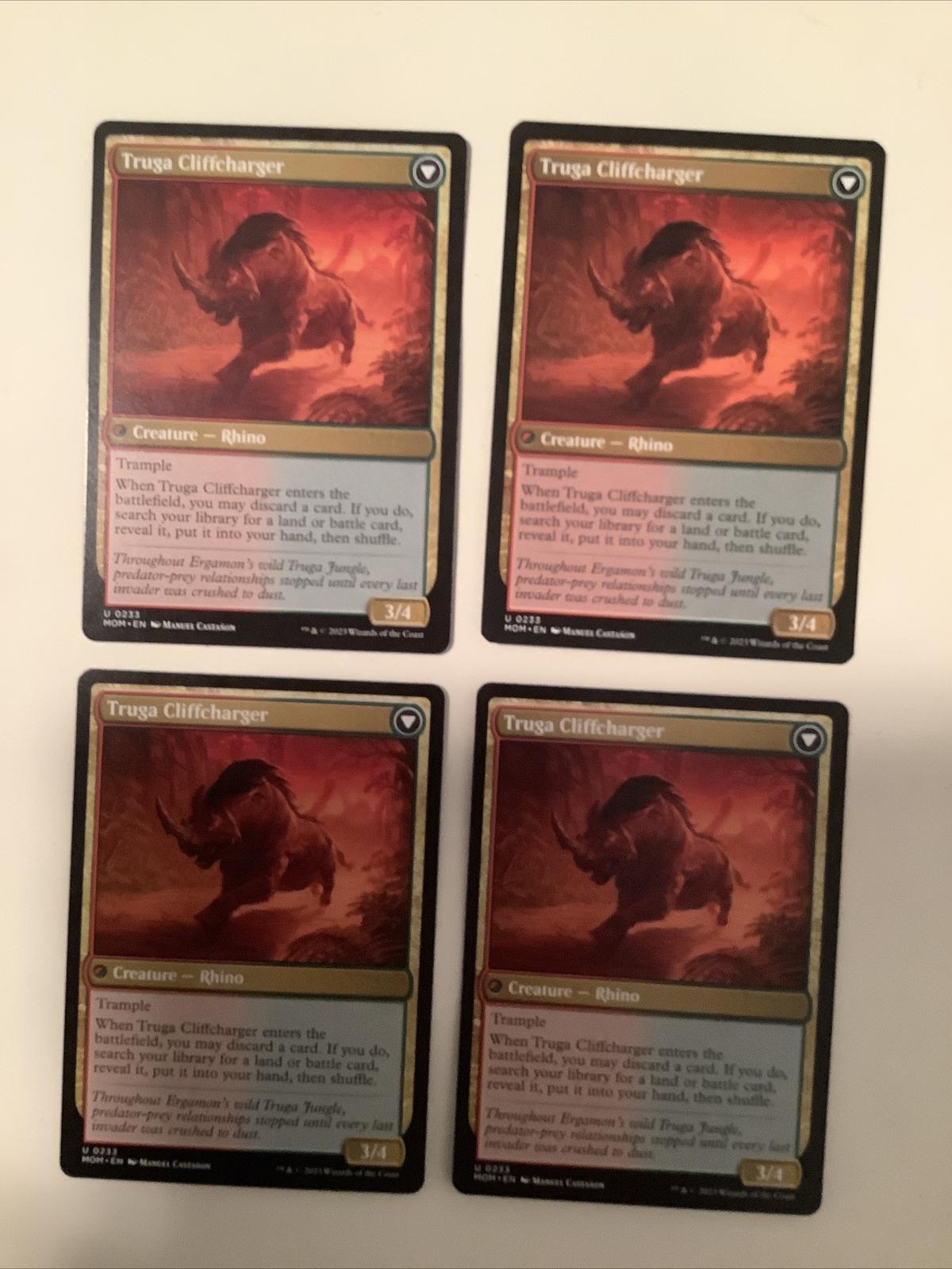 MTG MOM: x4 Invasion of Ergamon / Truga Cliffcharger (Battle Siege) 233 UNCOMMON