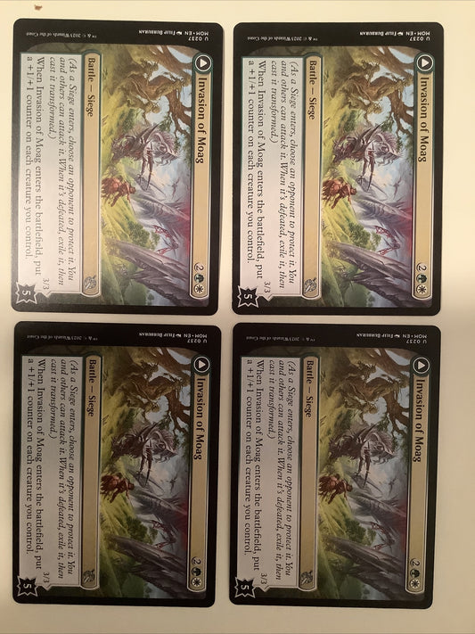 March of the Machine Invasion of Moag // Bloomwielder Dryads #237 x4 DFC playset featuring counter synergies, Ward protection, and creature growth payoffs.