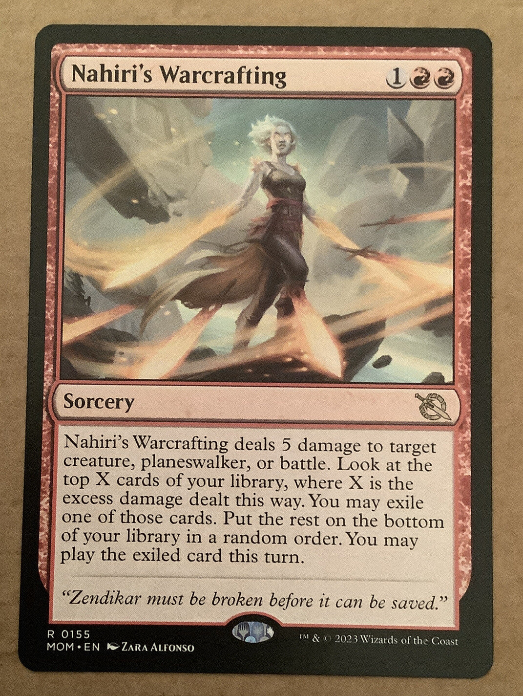 Nahiri's Warcrafting MOM 155 Regular from March of the Machine.