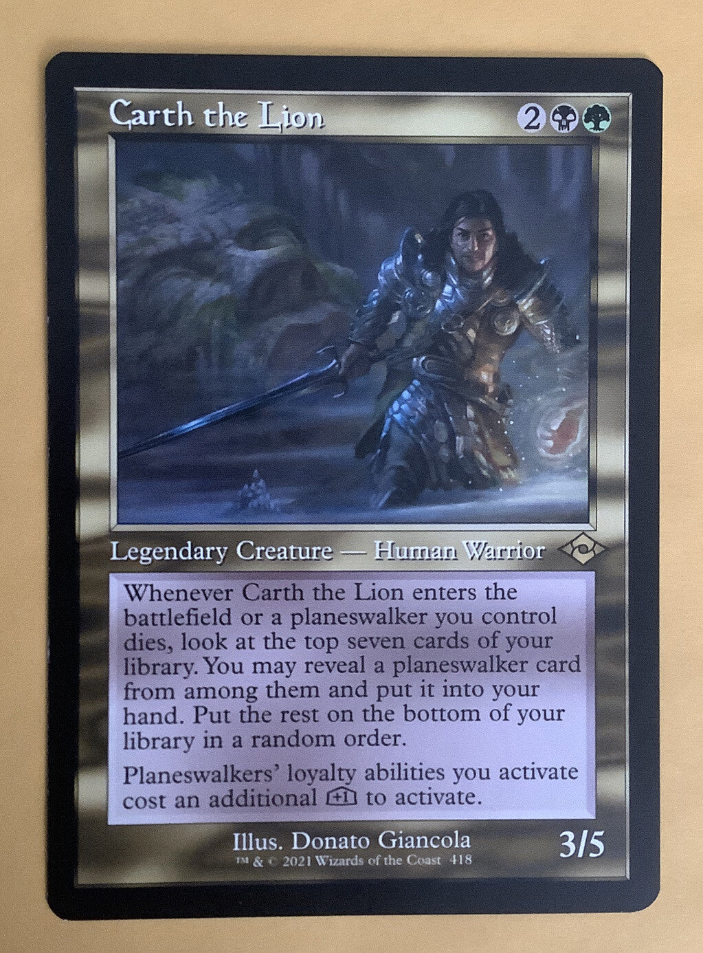 Carth the Lion MH2 418 regular finish MTG card