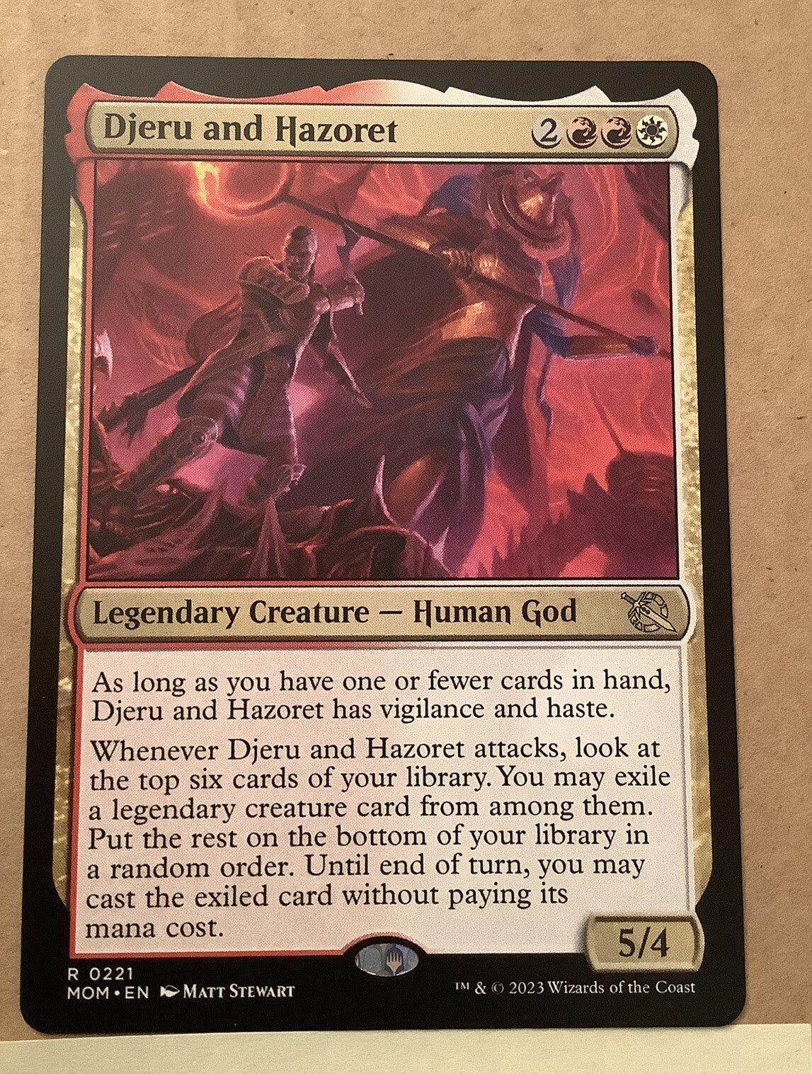 Djeru and Hazoret from March of the Machine, card #221.