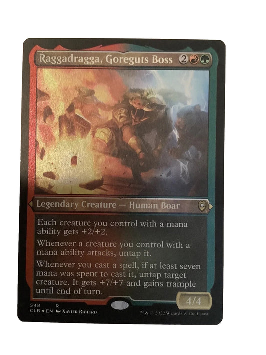 Raggadragga Goreguts Boss CLB 548 etched foil MTG card