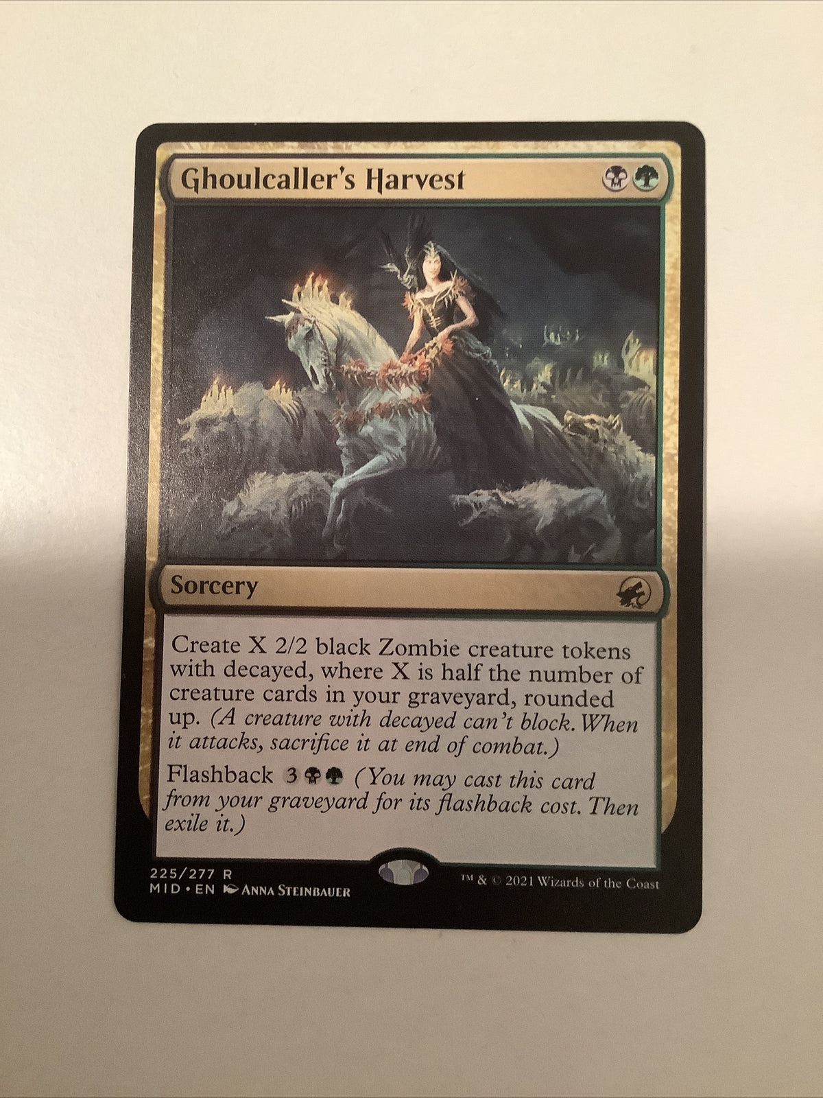 Ghoulcaller’s Harvest sorcery card from Innistrad Midnight Hunt 225/277