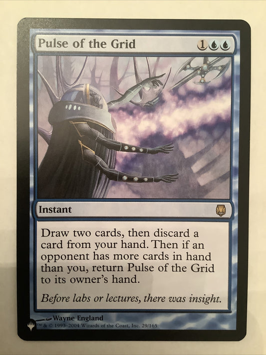 Pulse of the Grid LIST DST 29 Magic the Gathering blue instant card.