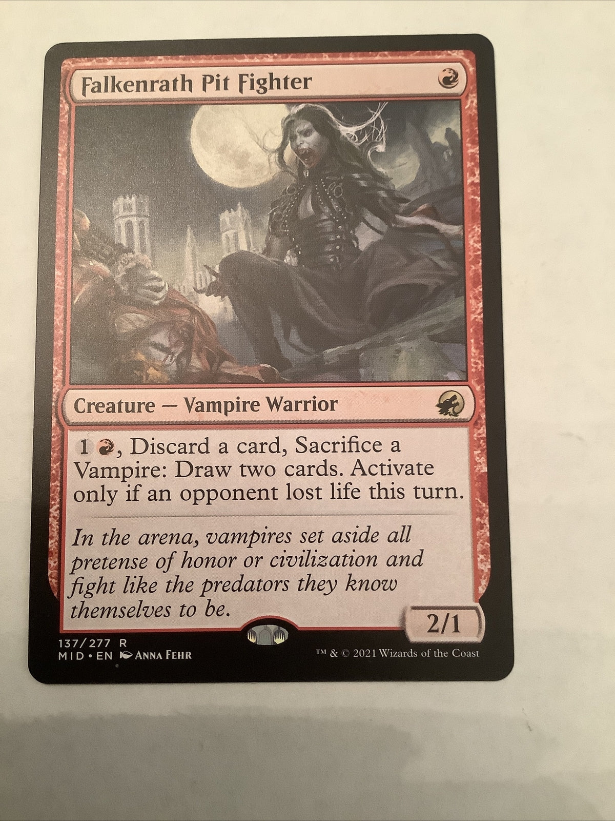 Falkenrath Pit Fighter MID 137 MTG vampire creature card by DM Vault Co