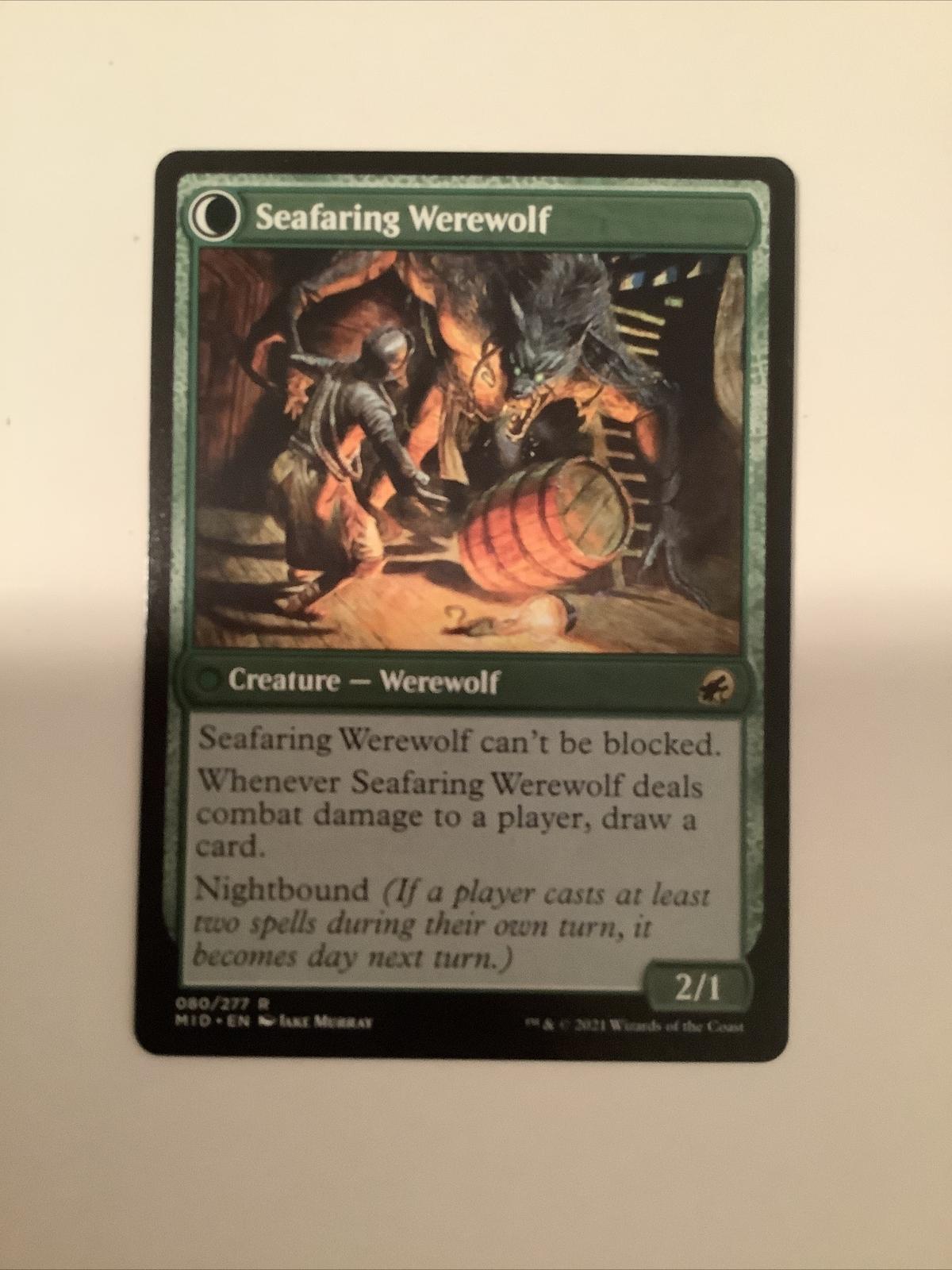 MTG MID: Suspicious Stowaway Seafaring Werewolf (Creature) Regular Rare 80/277