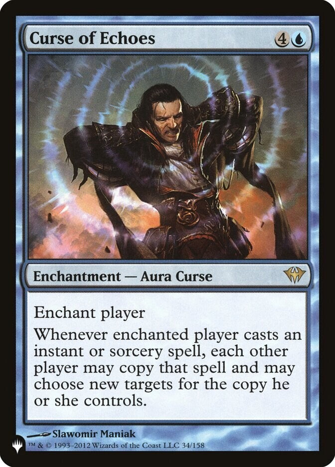 MTG DKA: Curse of Echoes (Enchantment Aura) Regular Rare "The List"