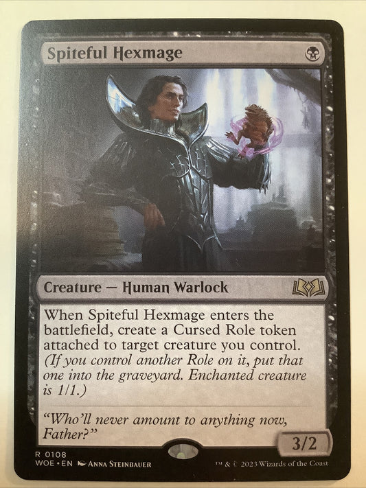 Spiteful Hexmage WOE 108 MTG rare Human Warlock from Wilds of Eldraine | DM Vault Co