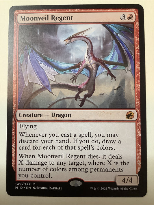 Moonveil Regent Magic the Gathering Innistrad Midnight Hunt mythic dragon card