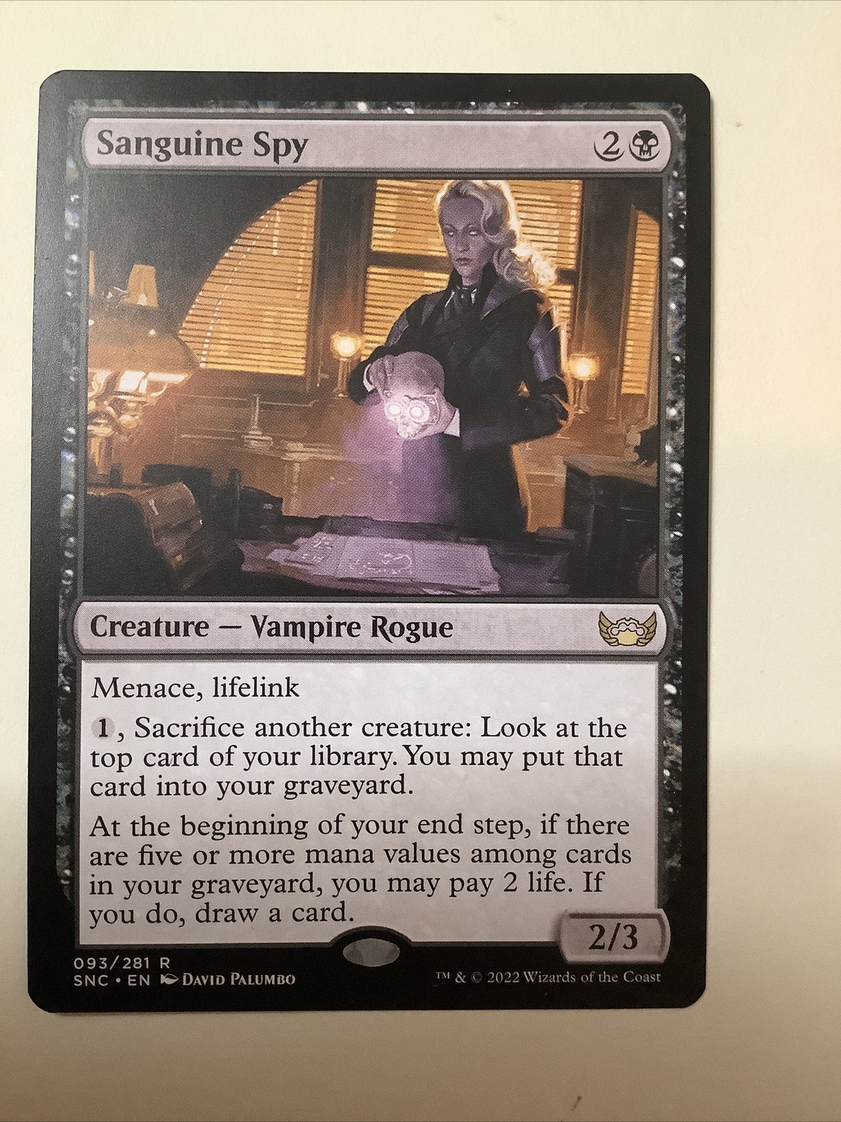 MTG SNC: Sanguine Spy (Creature Vampire Rogue) 093/281 Regular Rare