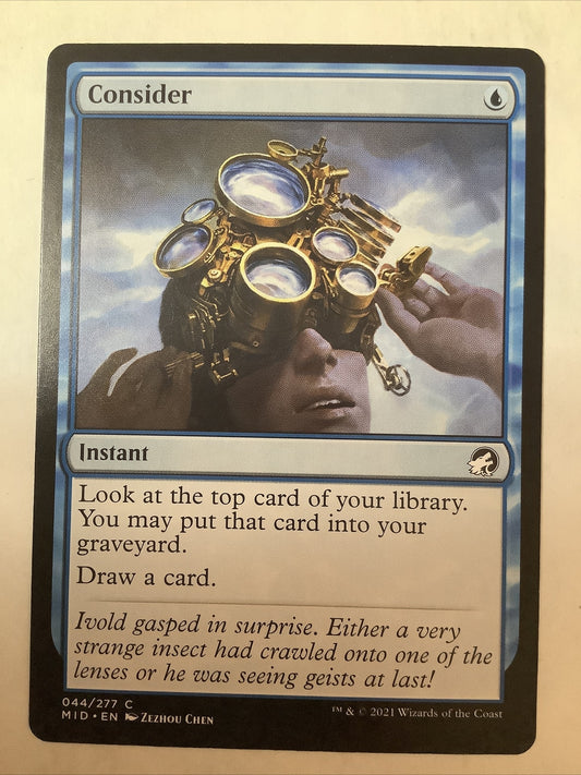 Magic the Gathering Consider regular instant card from Innistrad Midnight Hunt