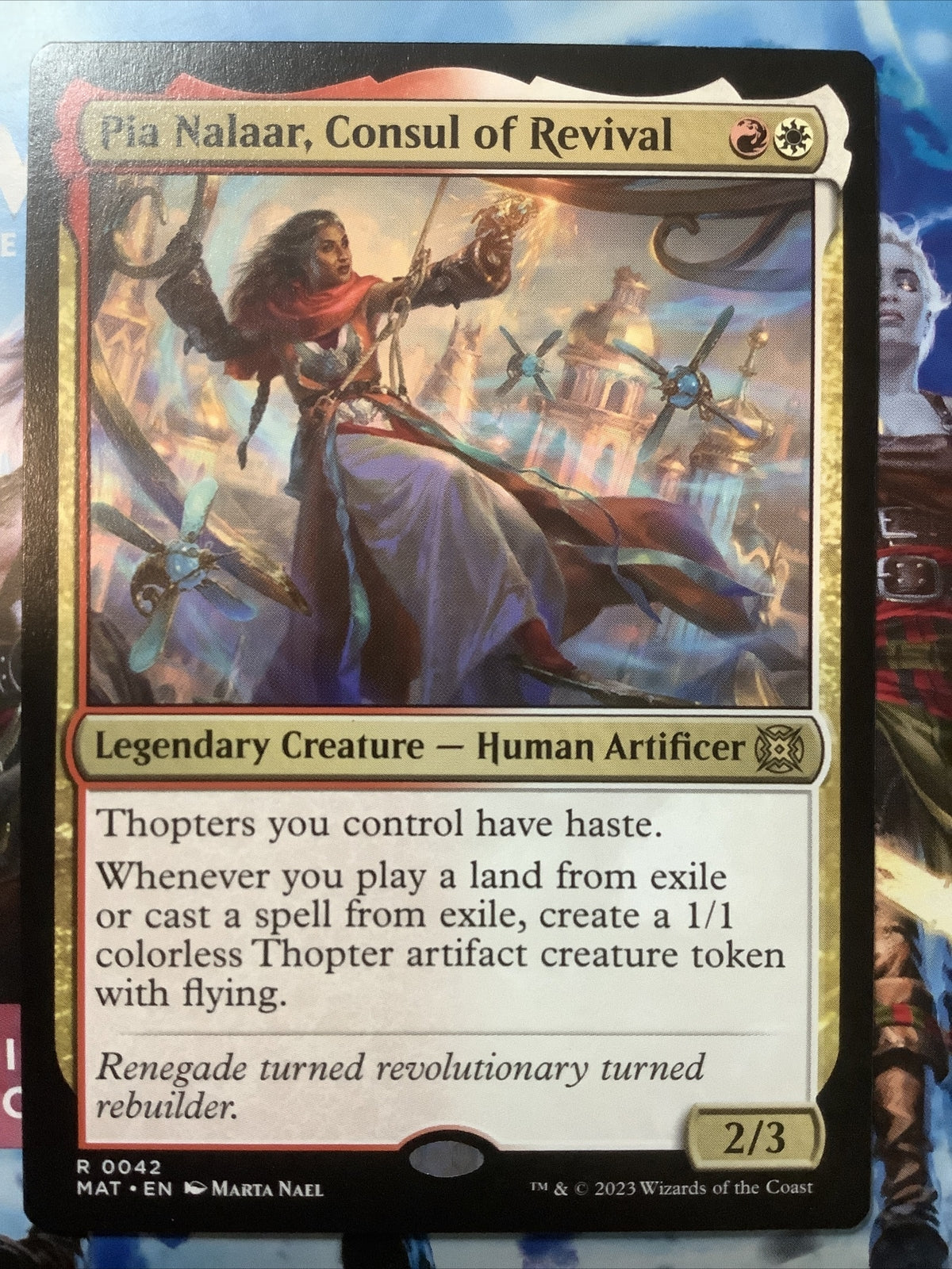 Pia Nalaar, Consul of Revival legendary Human Artificer MTG March of the Machine
