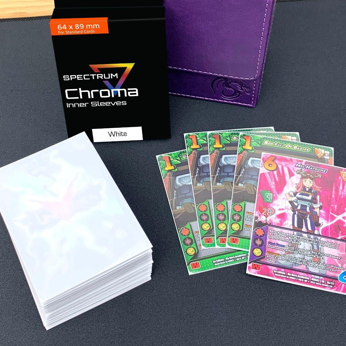 Chroma Inner Card Sleeves – 100 Count | 64×89mm | Acid-Free | MTG, Pokémon, Sports