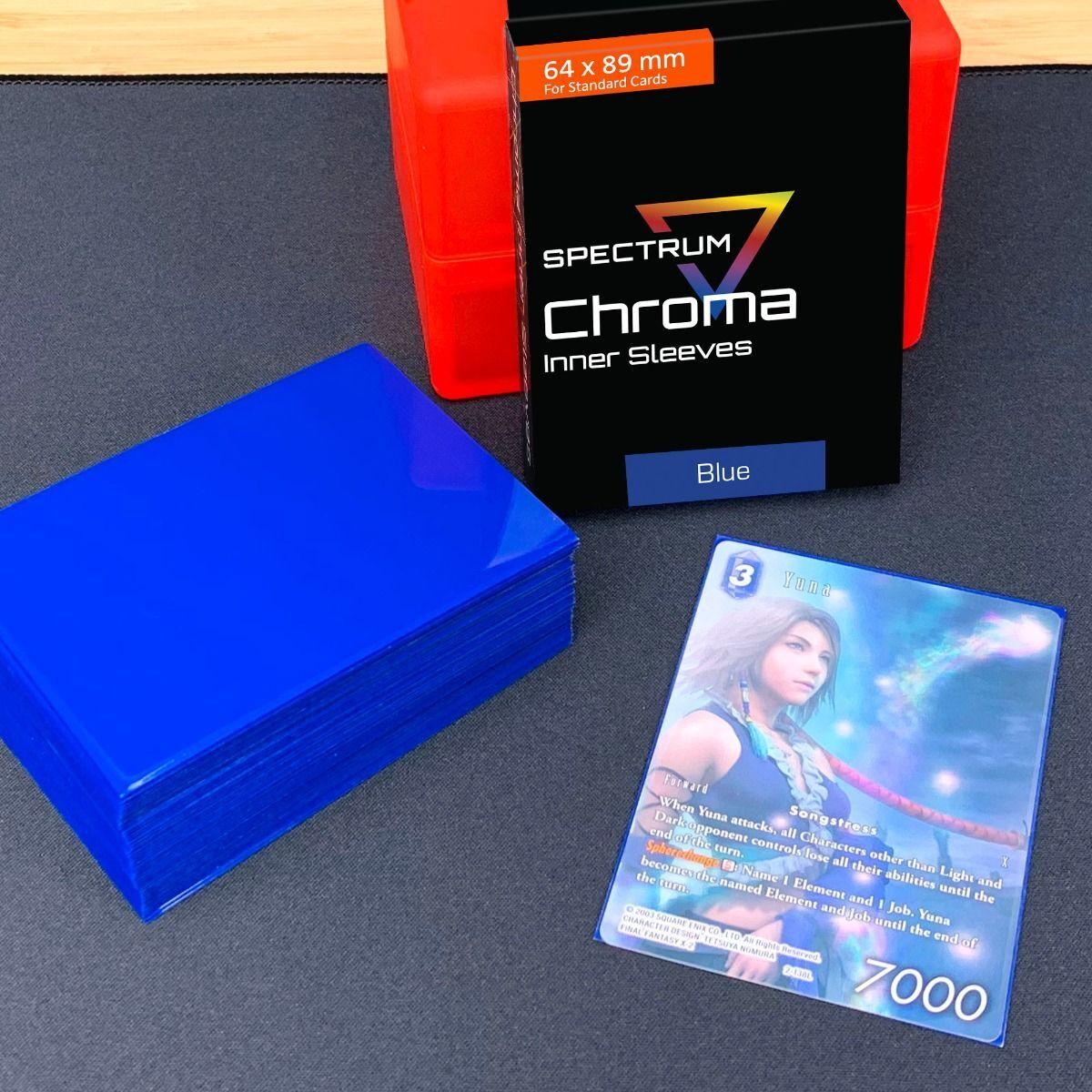Chroma Inner Card Sleeves – 100 Count | 64×89mm | Acid-Free | MTG, Pokémon, Sports